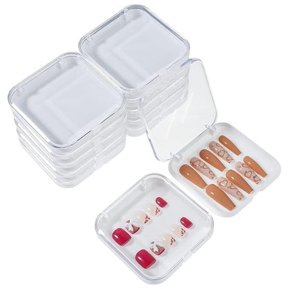 Empty Press On Storage Transparent Box - Pack of 10