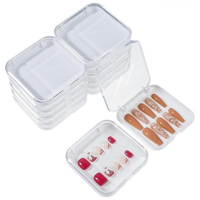Empty Press On Storage Transparent Box - Pack of 10