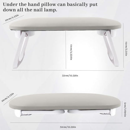 Nail Soft Hand Cushion Pillow With Stand & Mat - Assorted Color