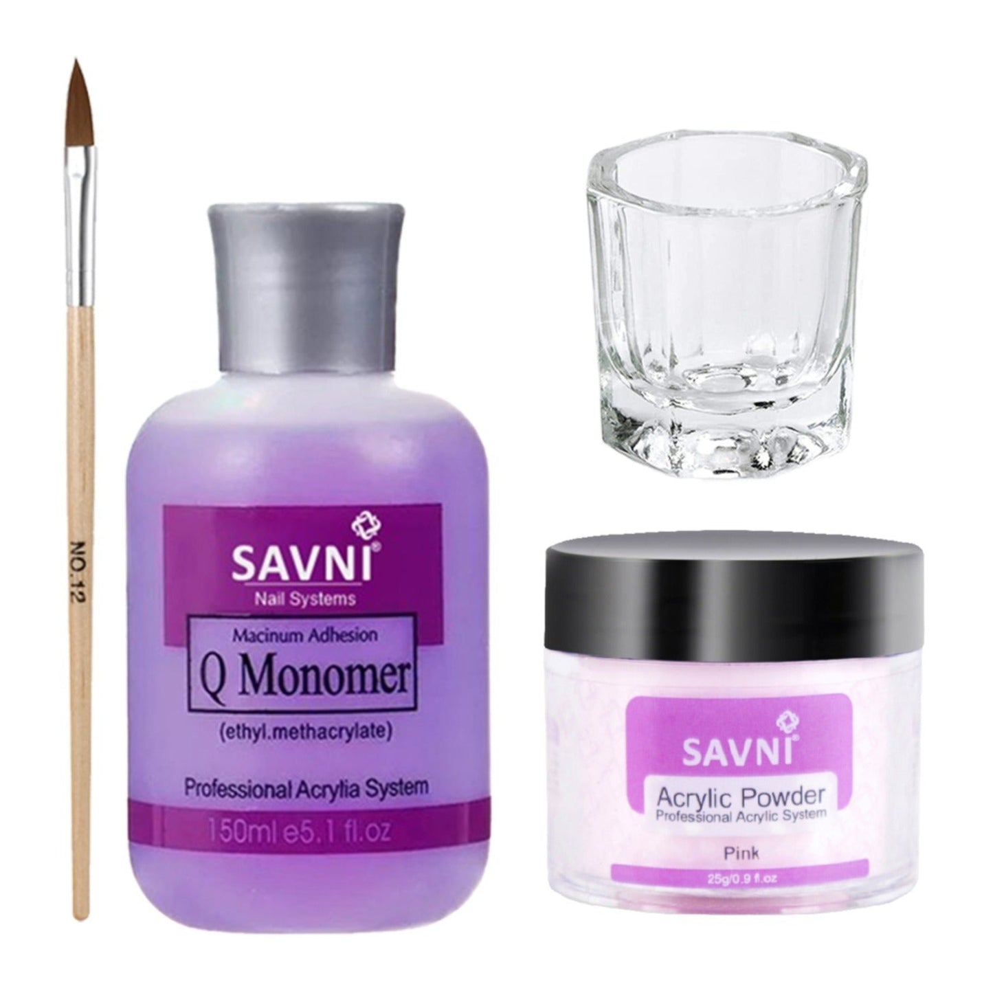 Savni 25g Pink Acrylic Powder Kit