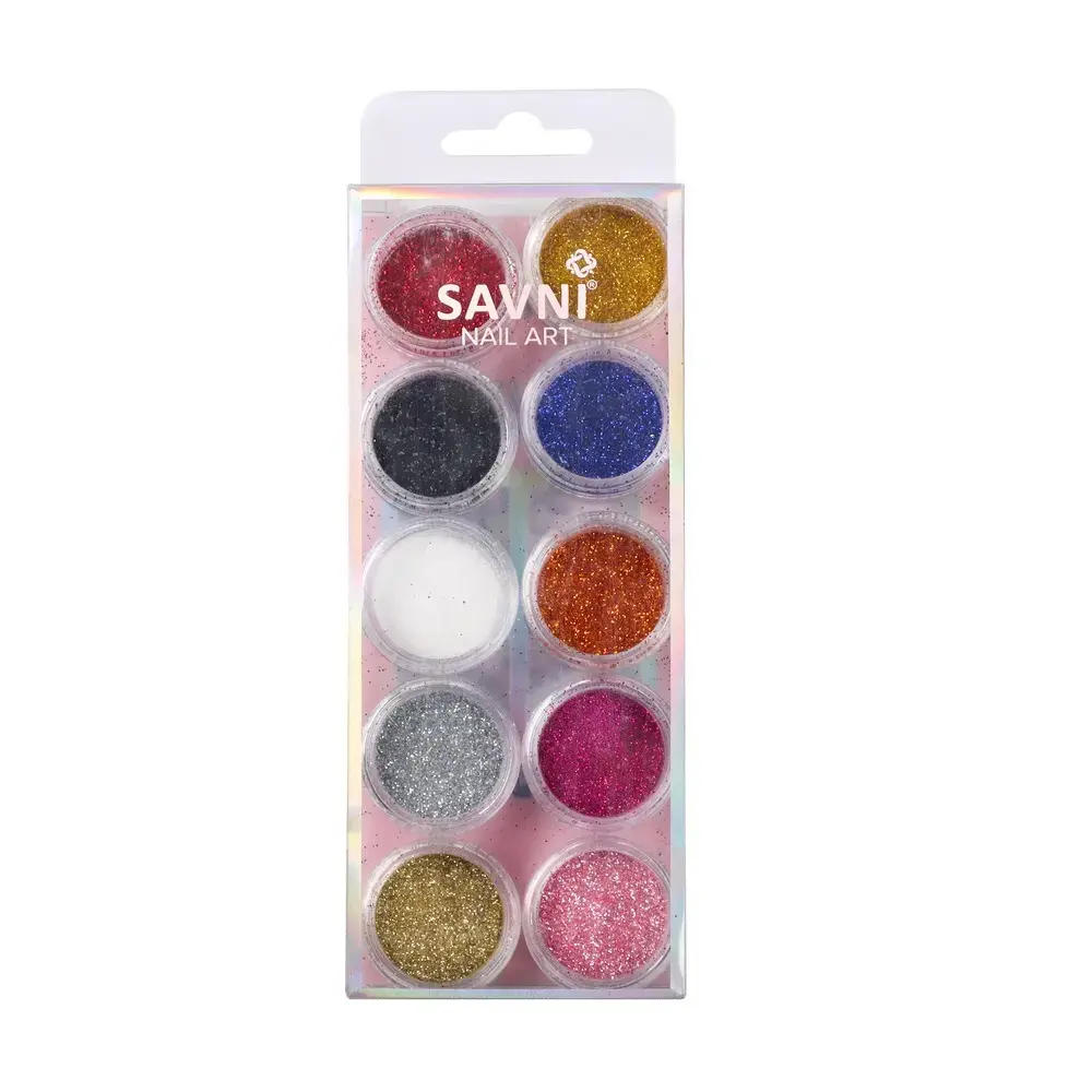 Savni Mix Glitters, Mylars & Sugar Dust - Pack of 10/12