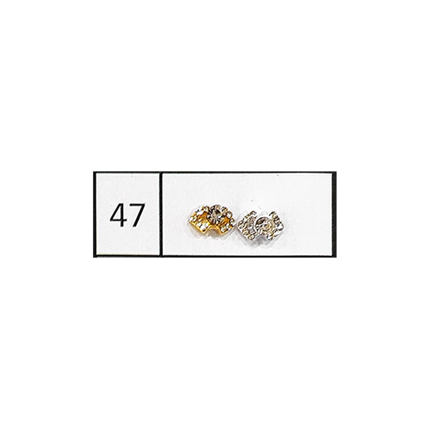 Metallic Nail Bows Accessory Silver Series - 5 Pair