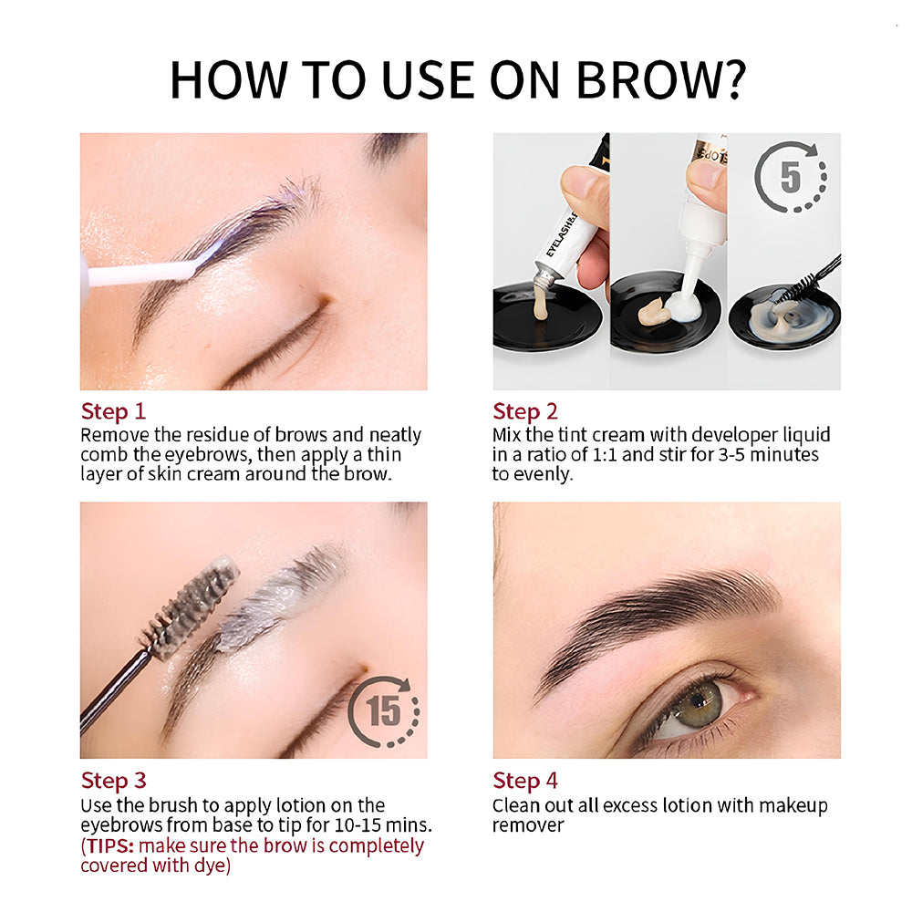 Iconsign Lash & Brow Tinting Kit - Application Brush & Pads included