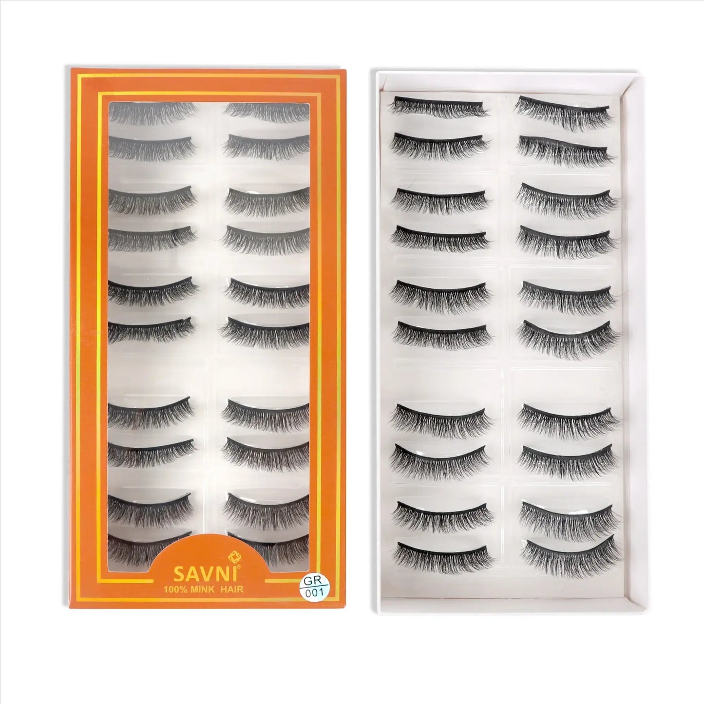 Savni 5D Temporary Mink Hair Eyelash Extensions 10 pairs Model GR/001