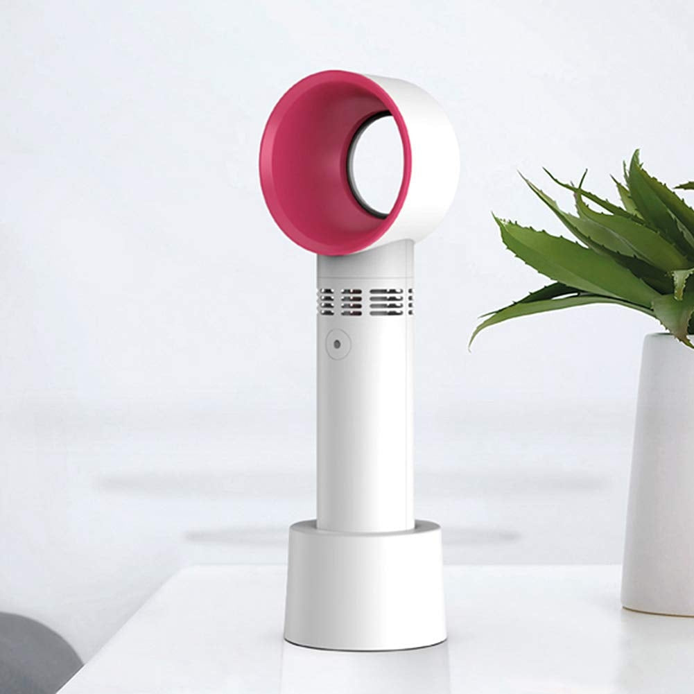 Eyelash Extension Rugged Bladeless Fan - White & Pink Color