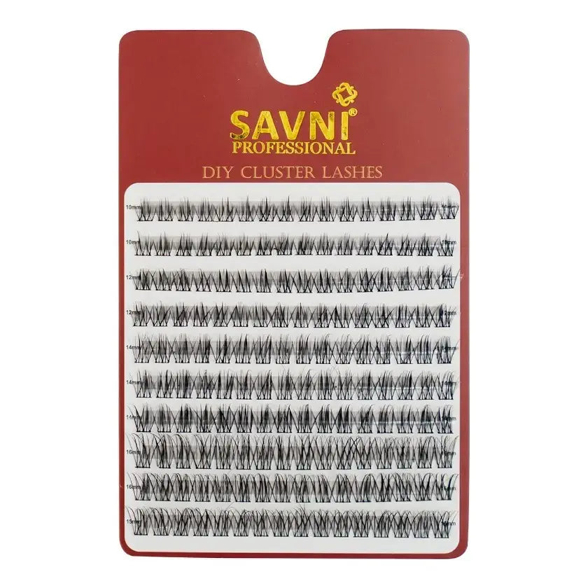 Savni Professional DIY Cluster Bunch Lashes 10mm-16mm Mix Length Natural Look Model #58