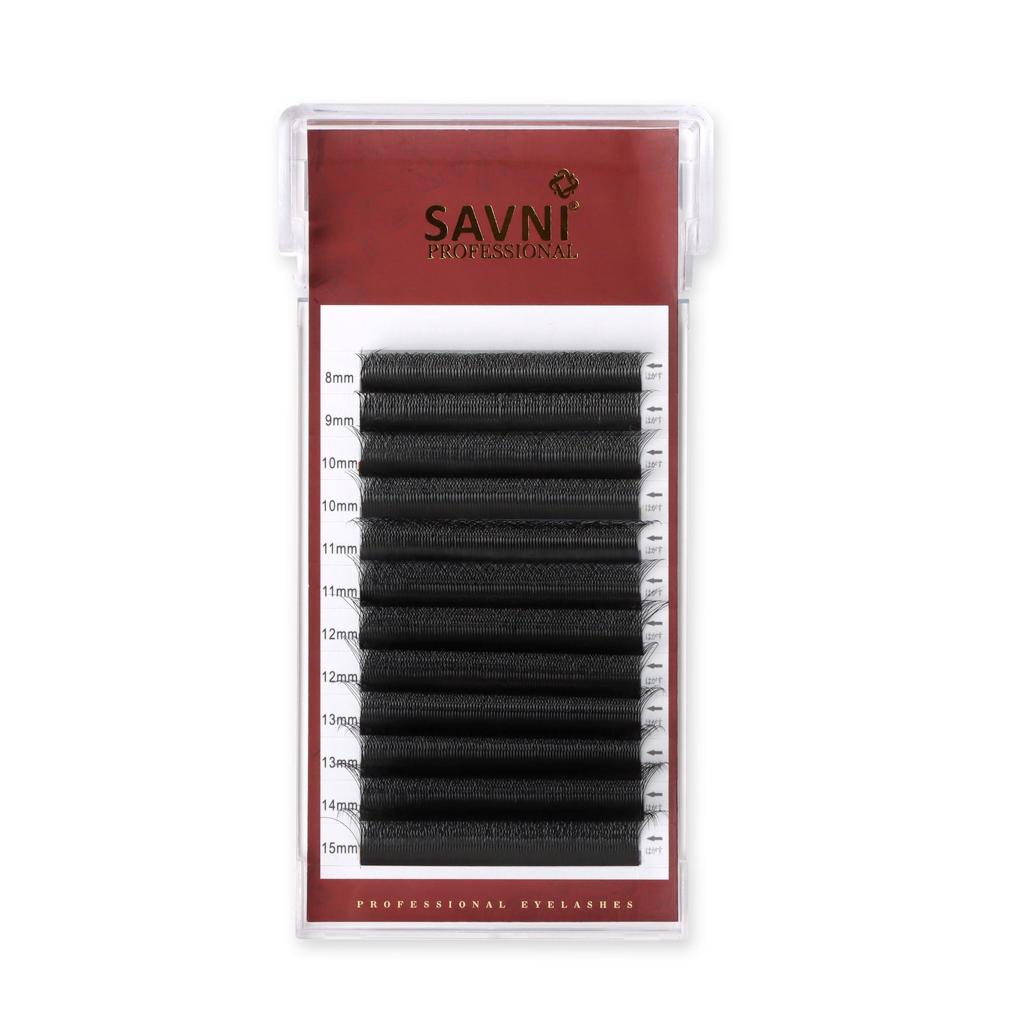Savni 5D Style Permanent Eyelash Extension 0.07 Thickness - D Curl, Mix Size (8-15mm)