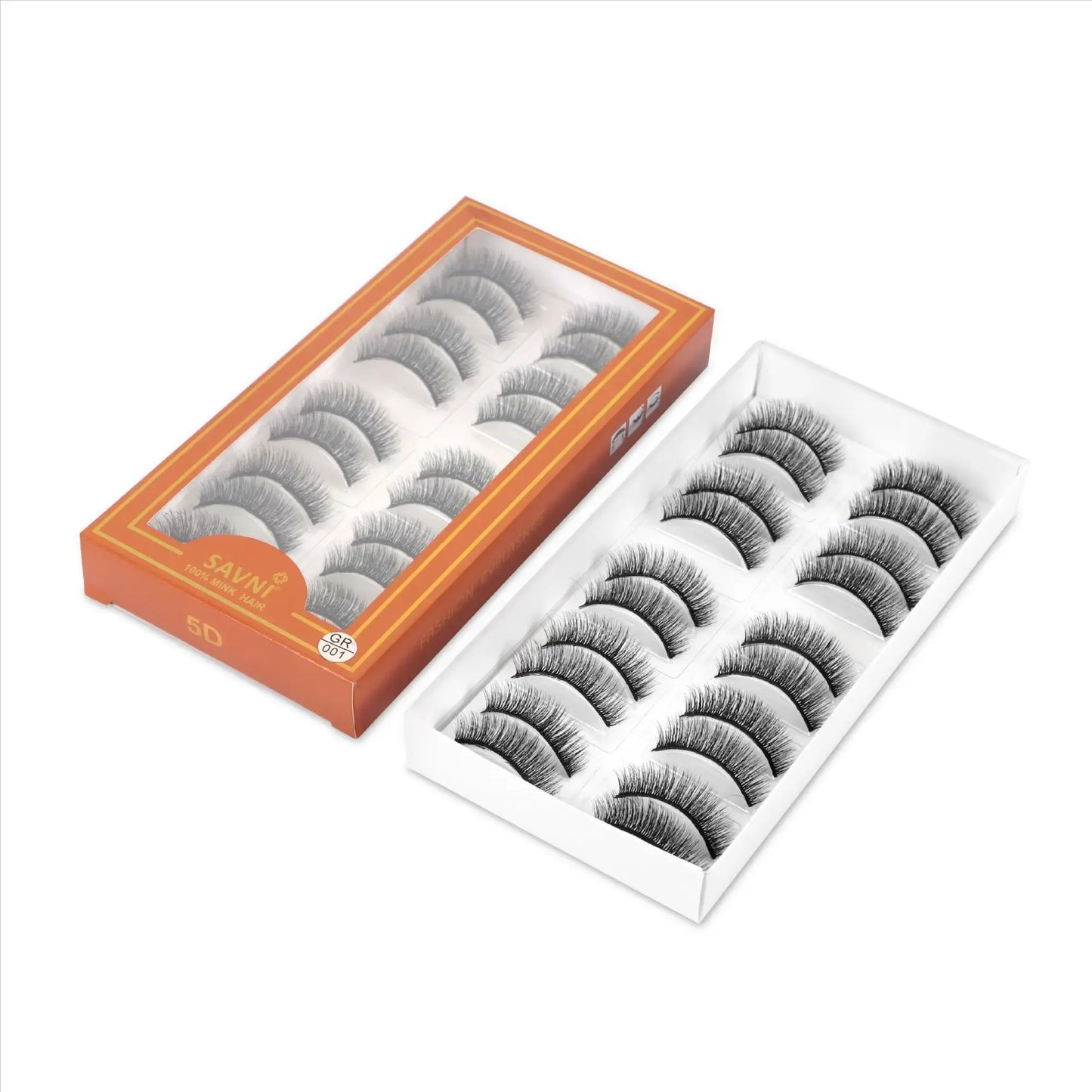 Savni 5D Temporary Mink Hair Eyelash Extensions 10 pairs Model GR/001