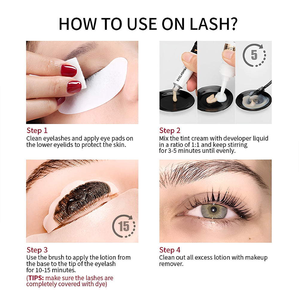Iconsign Lash & Brow Tinting Kit - Application Brush & Pads included