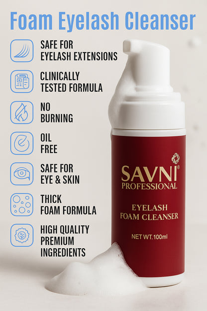 Savni Professional Eyelash Extension Foam Cleanser 100ml