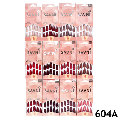 Press On Nails Plain Solid Colors - 12 Boxes