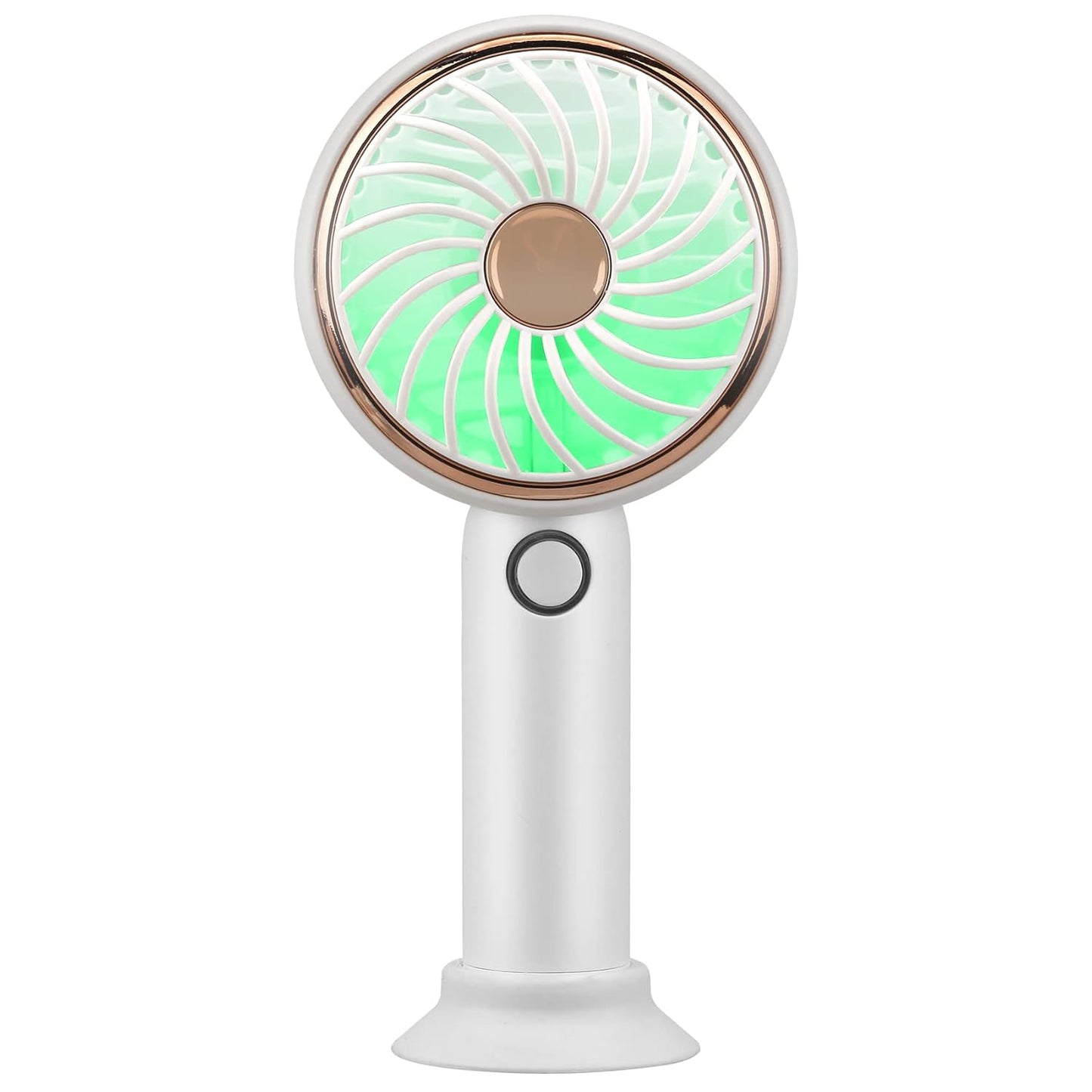Eyelash Extension Mini Handheld Fan White & Gold Color