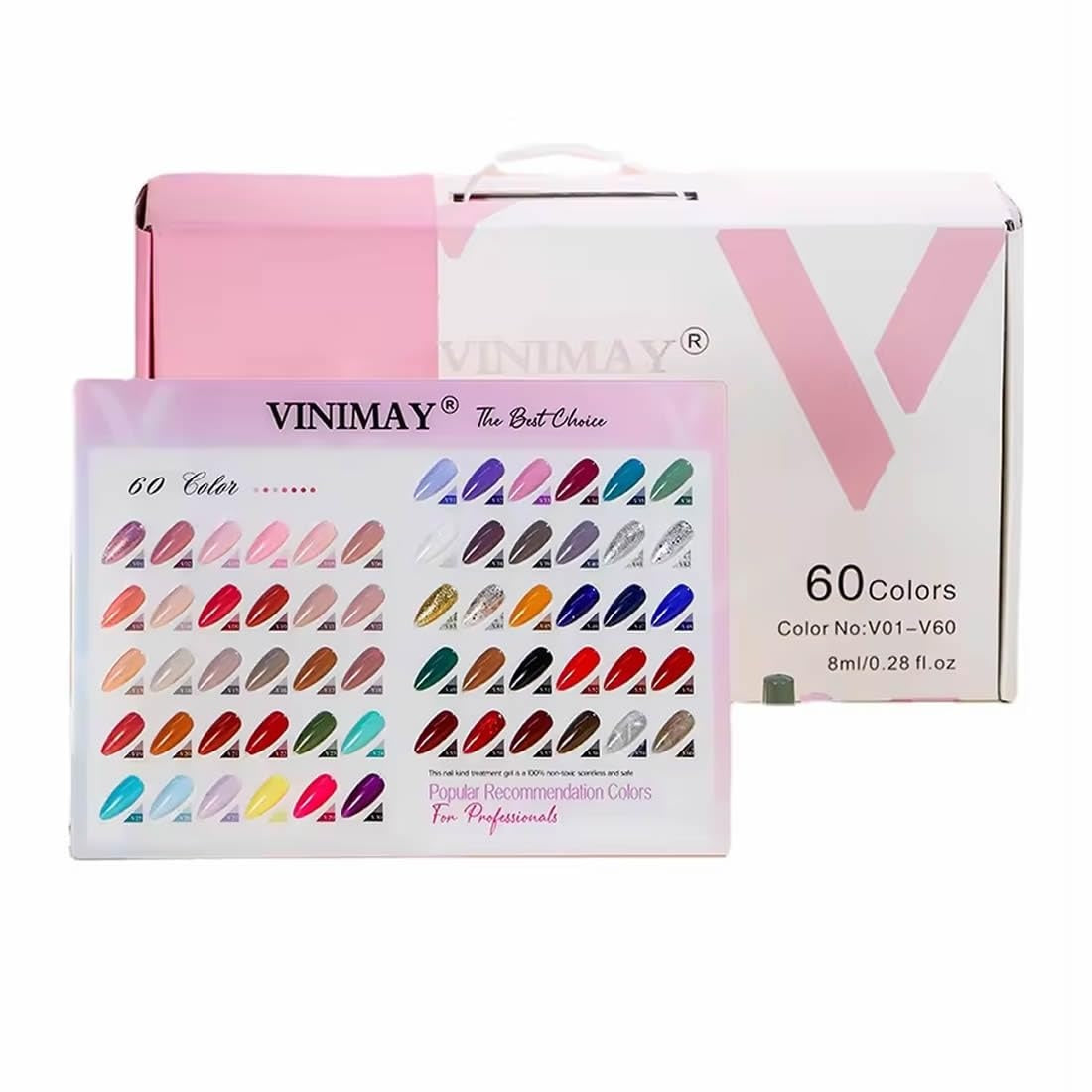 Vinimay Professional UV Gel Nail Polish 60 Pcs Kit With Shade Card & 6 Function Gels