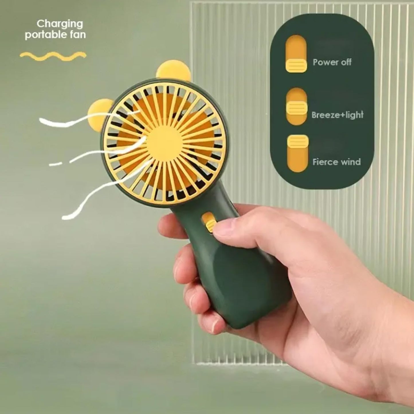 Eyelash Extension Mini Fan with Cute Cat Ears - Assorted Color