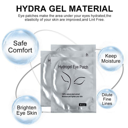 Under Eye Silver Hydro Gel Patch for Eyelash Extension 10 Pieces