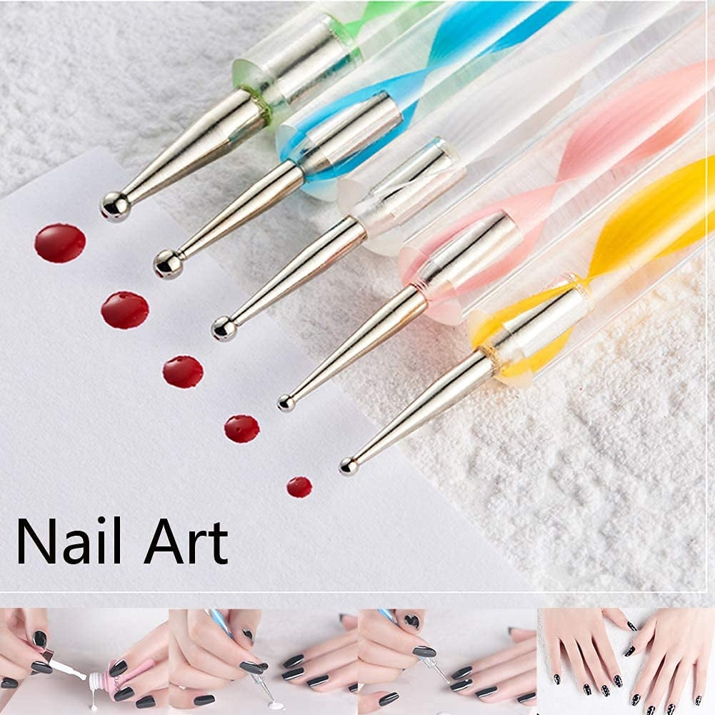 Nail Dotting Tools Acrylic Handle - Set of 5