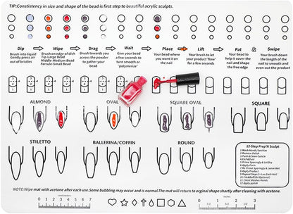 Silicon Nail Practice Sheet for Students - 1 Sheet
