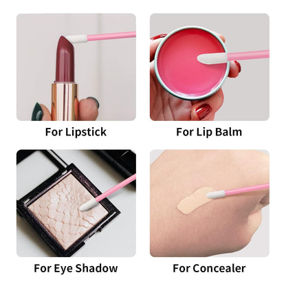 Eyelash Cleaner, Eyeshadow & Lipstick Applicator 50 Pieces - Assorted Color