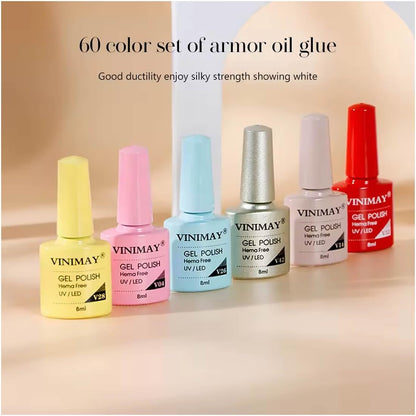 Vinimay Professional UV Gel Nail Polish 60 Pcs Kit With Shade Card & 6 Function Gels