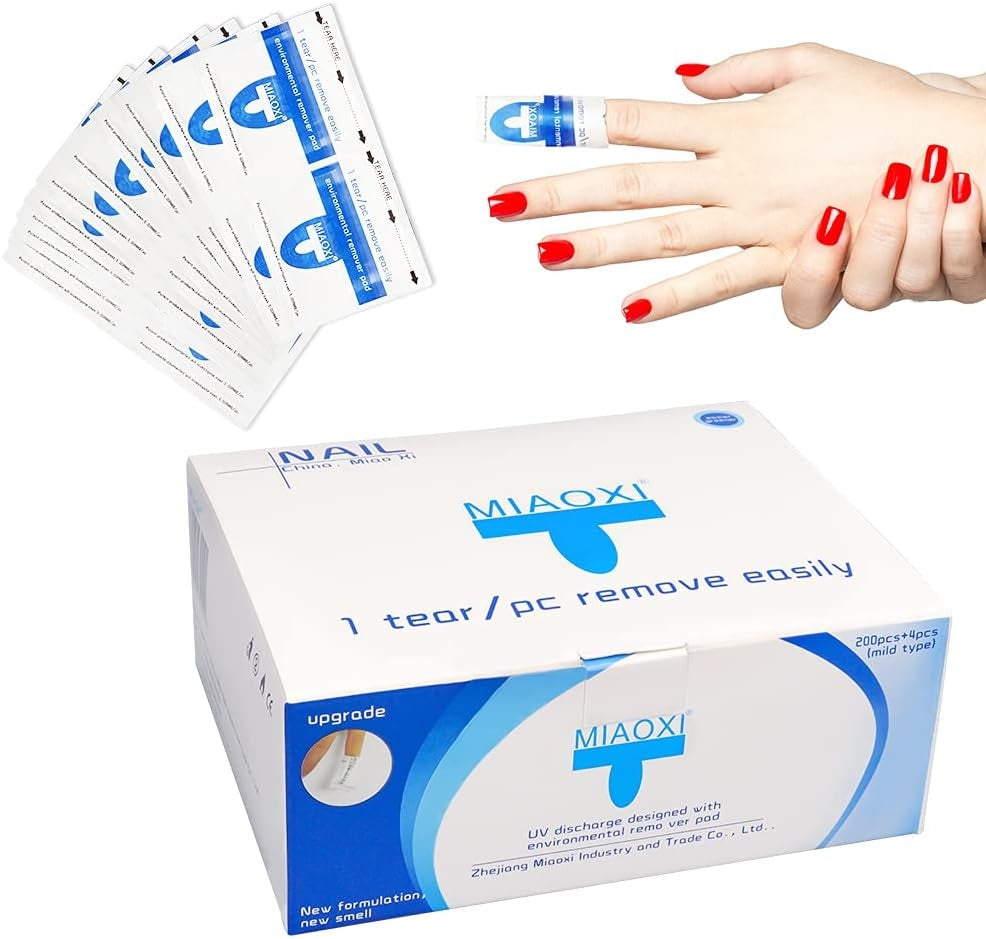 Nail Removal 100% Acetone Wipes for Nail Polish & Acrylic, Gel Removal - 204 pieces Product vendor