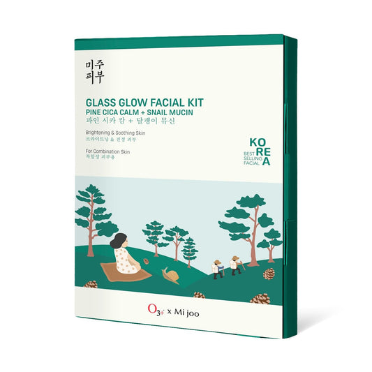 O3+ Glass Glow Pine Cica Calm+Snail Mucin Facial Kit