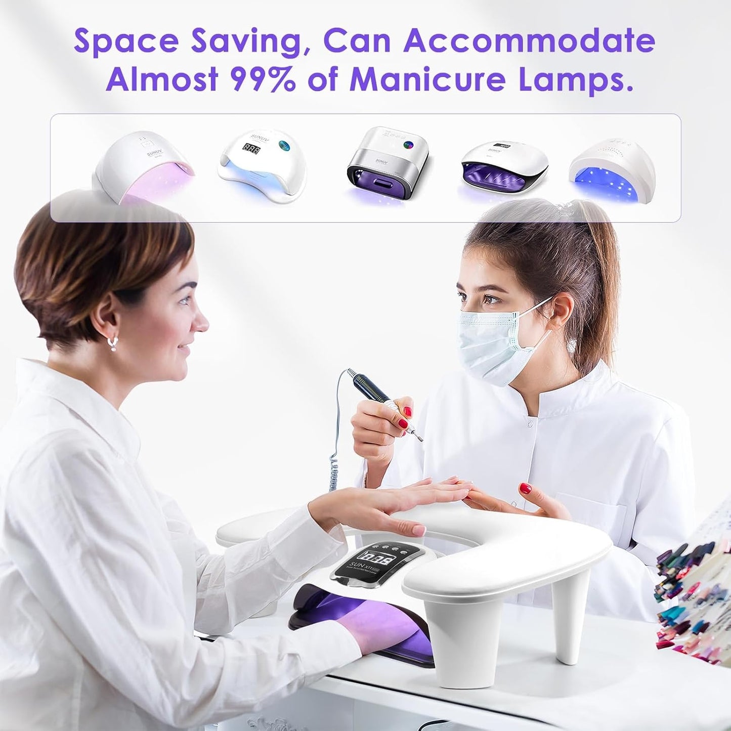 Nail Cushion Heavy U Shape- White Color