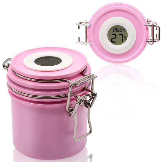 Eyelash Glue Storage Tank Sealed Jar with Temperature & Humidity Reader - Assorted Color