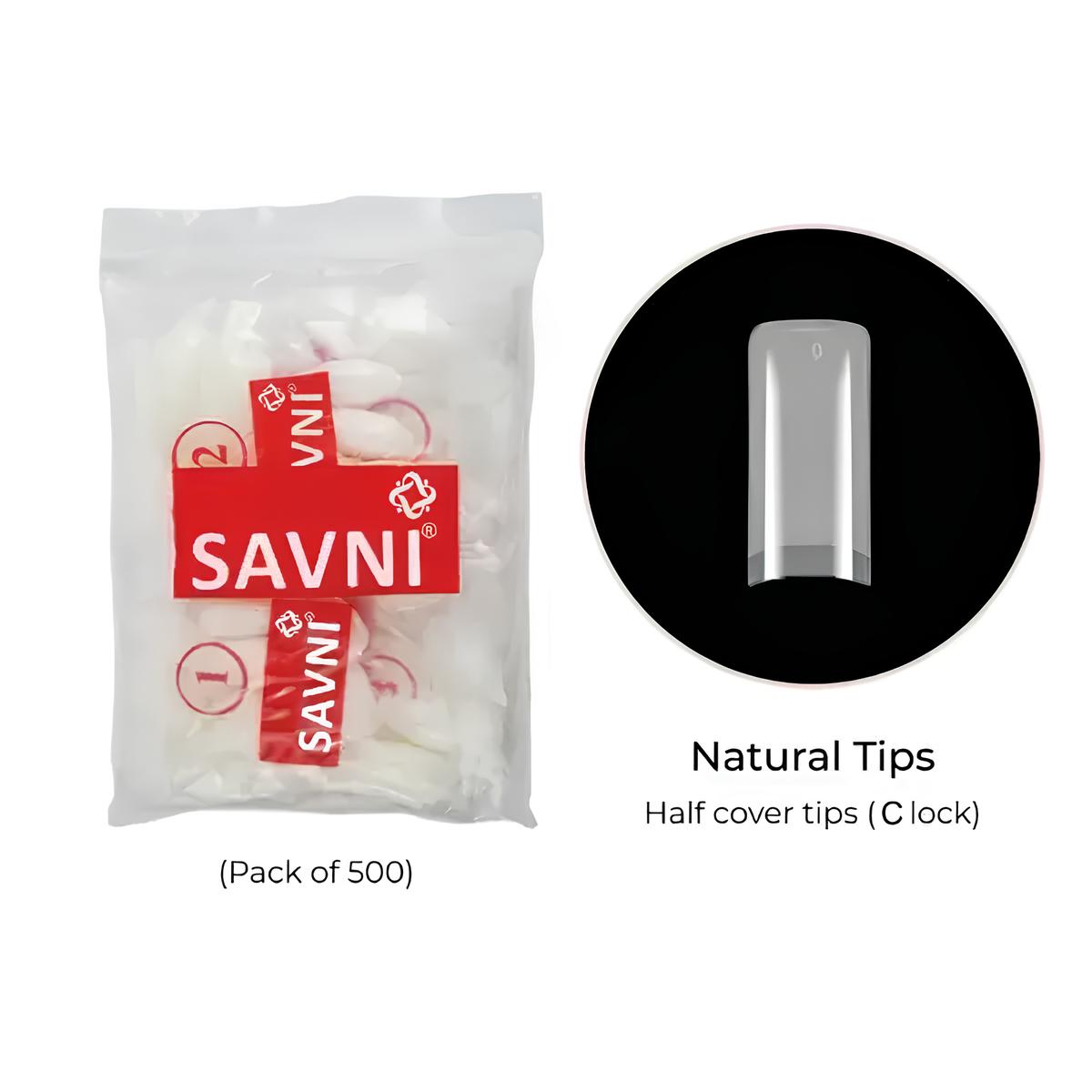 Savni E3 C Cut Extension Natural Tips - 500 pcs