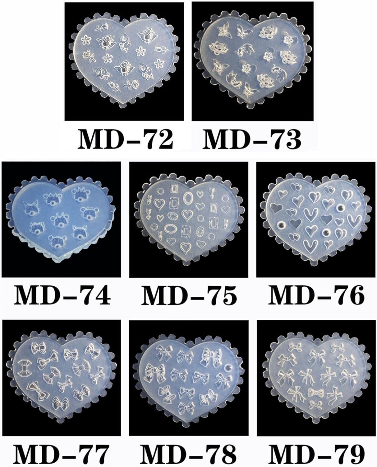 Silicon Mold for Readymade 3D Art - Mix Design, 1 Piece