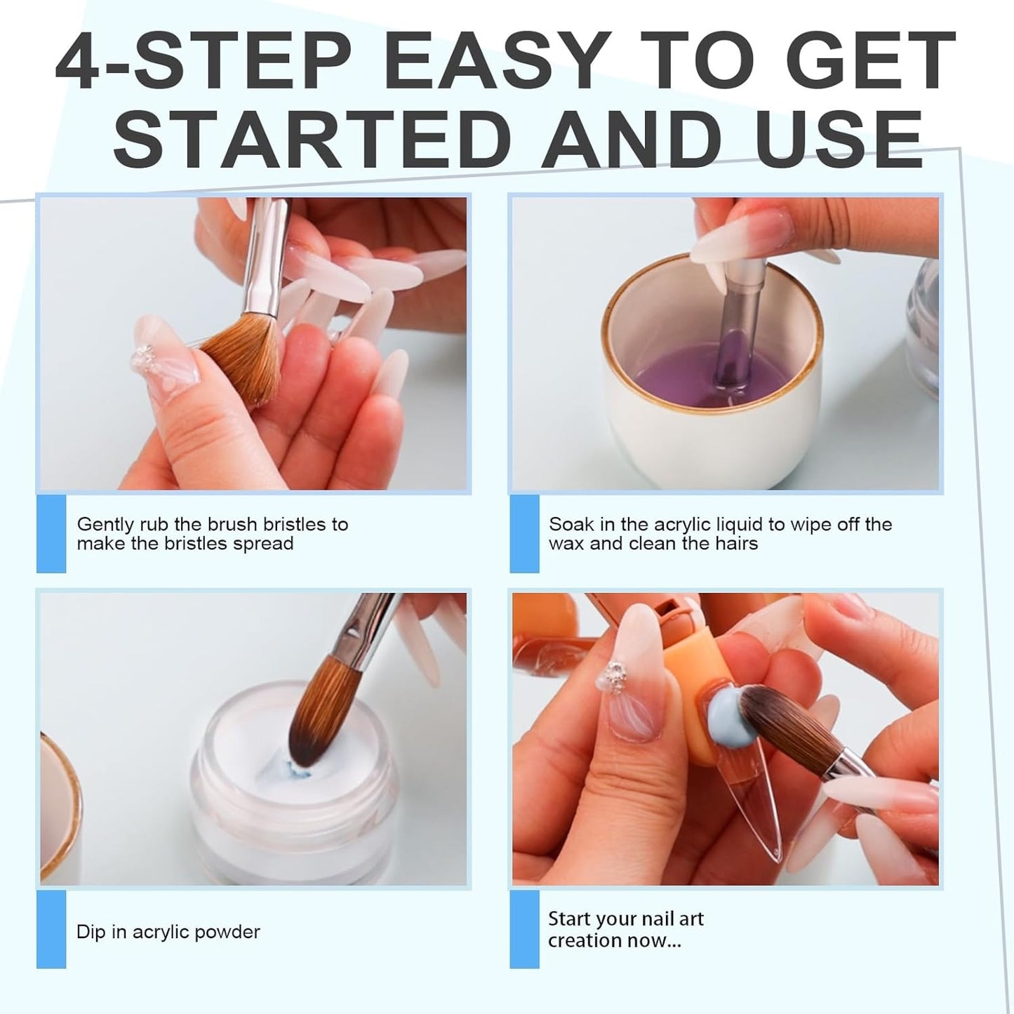 Acrylic Brush Kolinsky Original NO 8 - 1 PIECE