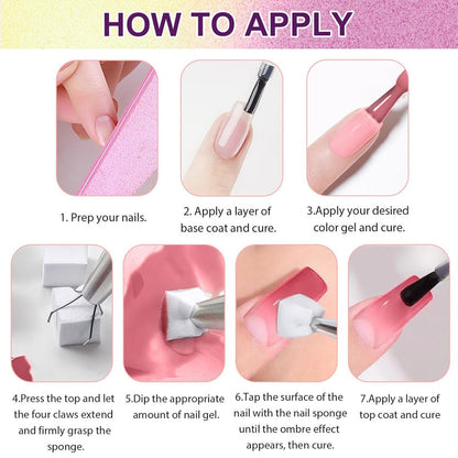 Ombre Sponge With Tool - 50 Pieces