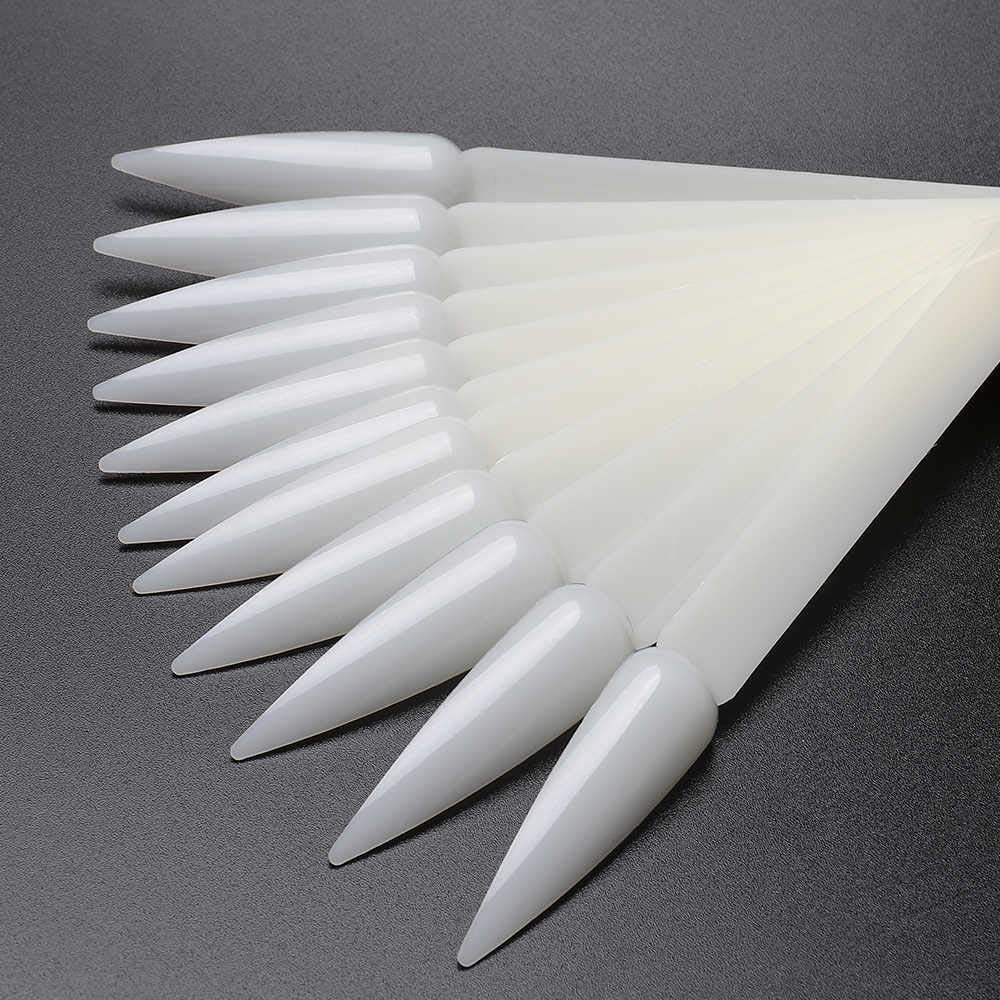 Stiletto Nail Art Practice Sticks with Ring - 50 Sticks