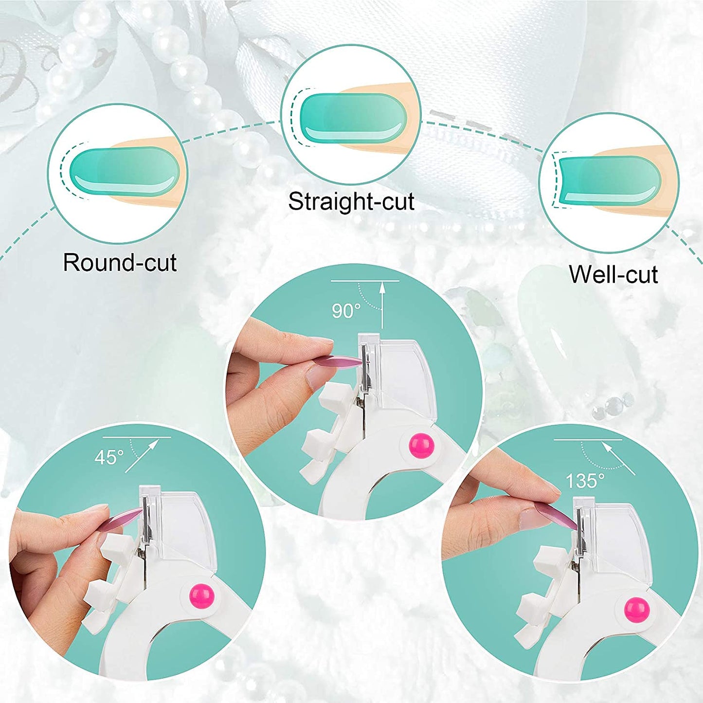 Nail Tip Cutter With Adjustable Size Wheel