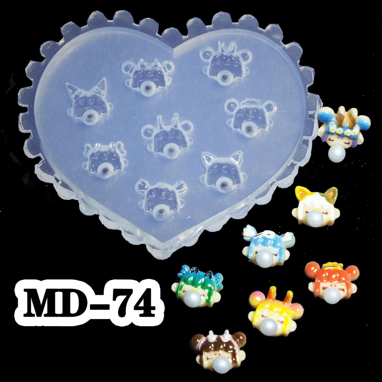 Silicon Mold for Readymade 3D Art - Mix Design, 1 Piece