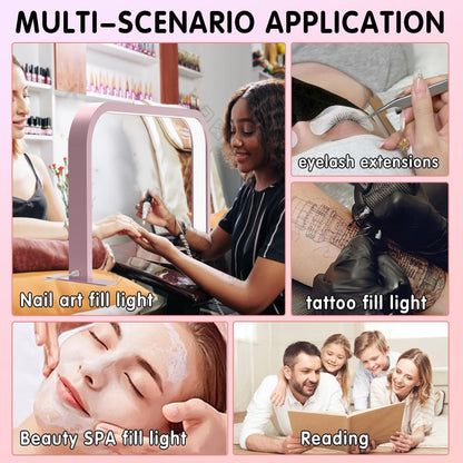Nail Art Square Decoration Light- Pink Color