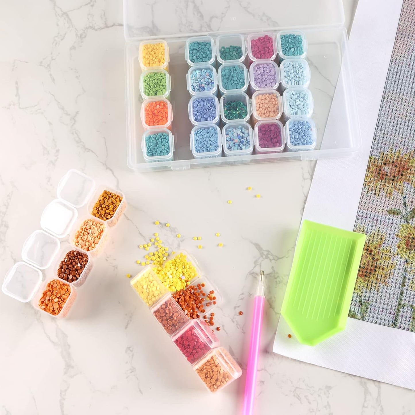 Storage Box 112 Grid - White Color