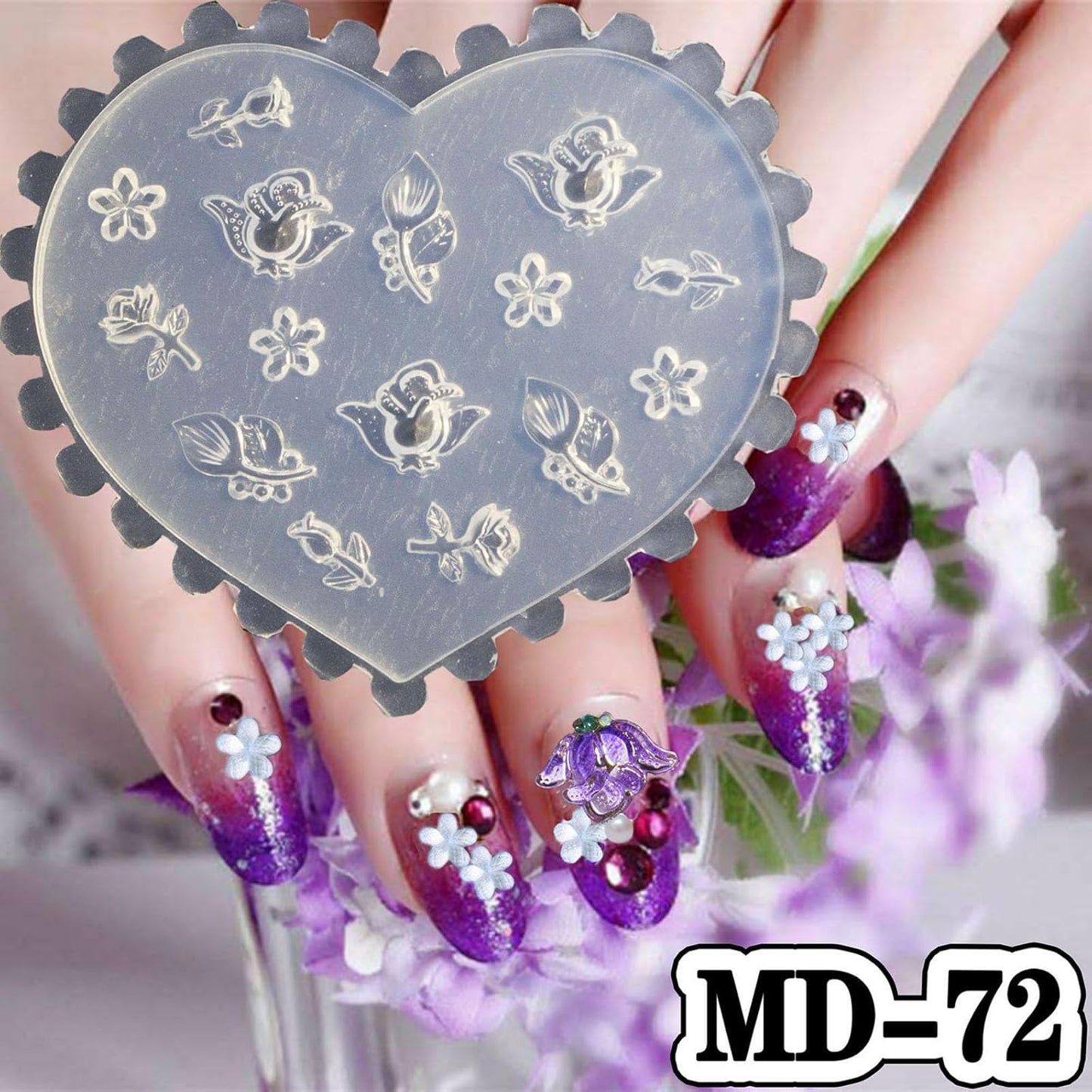 Silicon Mold for Readymade 3D Art - Mix Design, 1 Piece