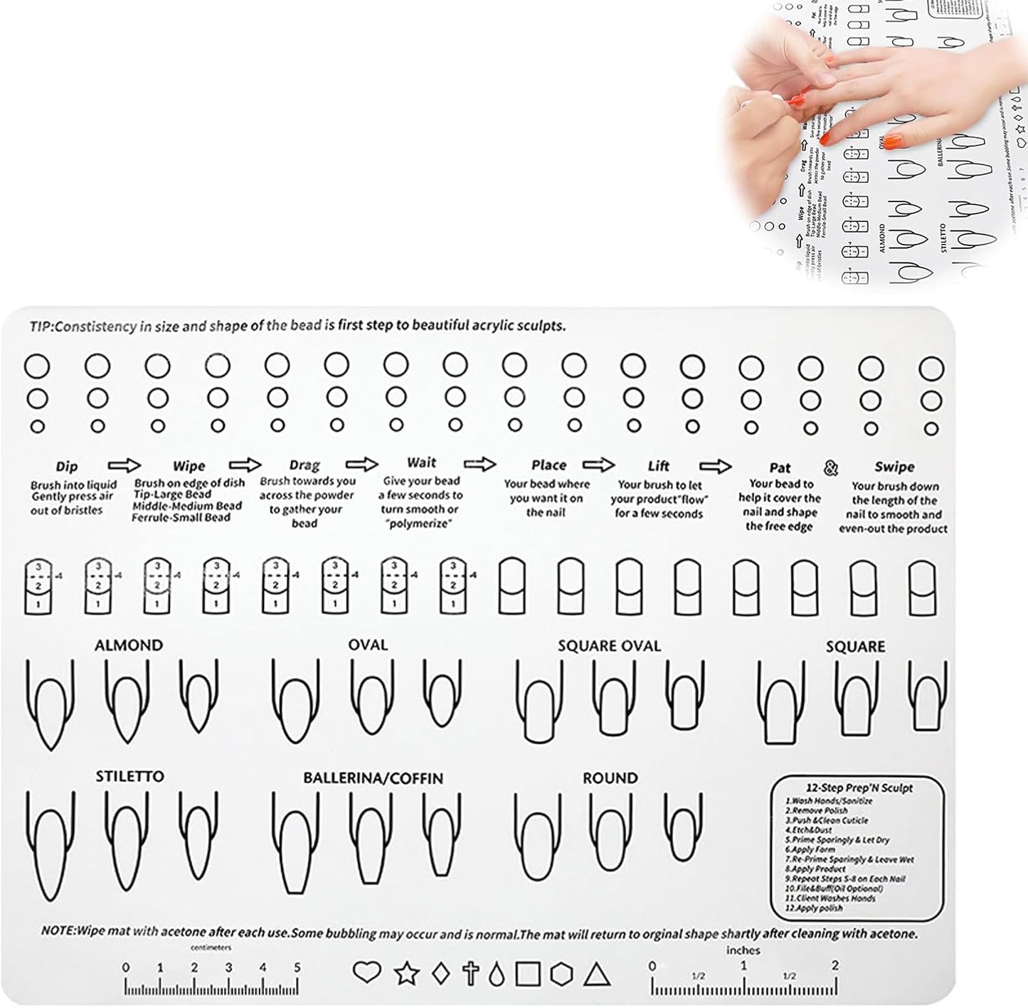 Silicon Nail Practice Sheet for Students - 1 Sheet
