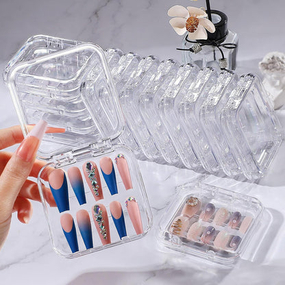 Empty Press On Storage Transparent Box - Pack of 10