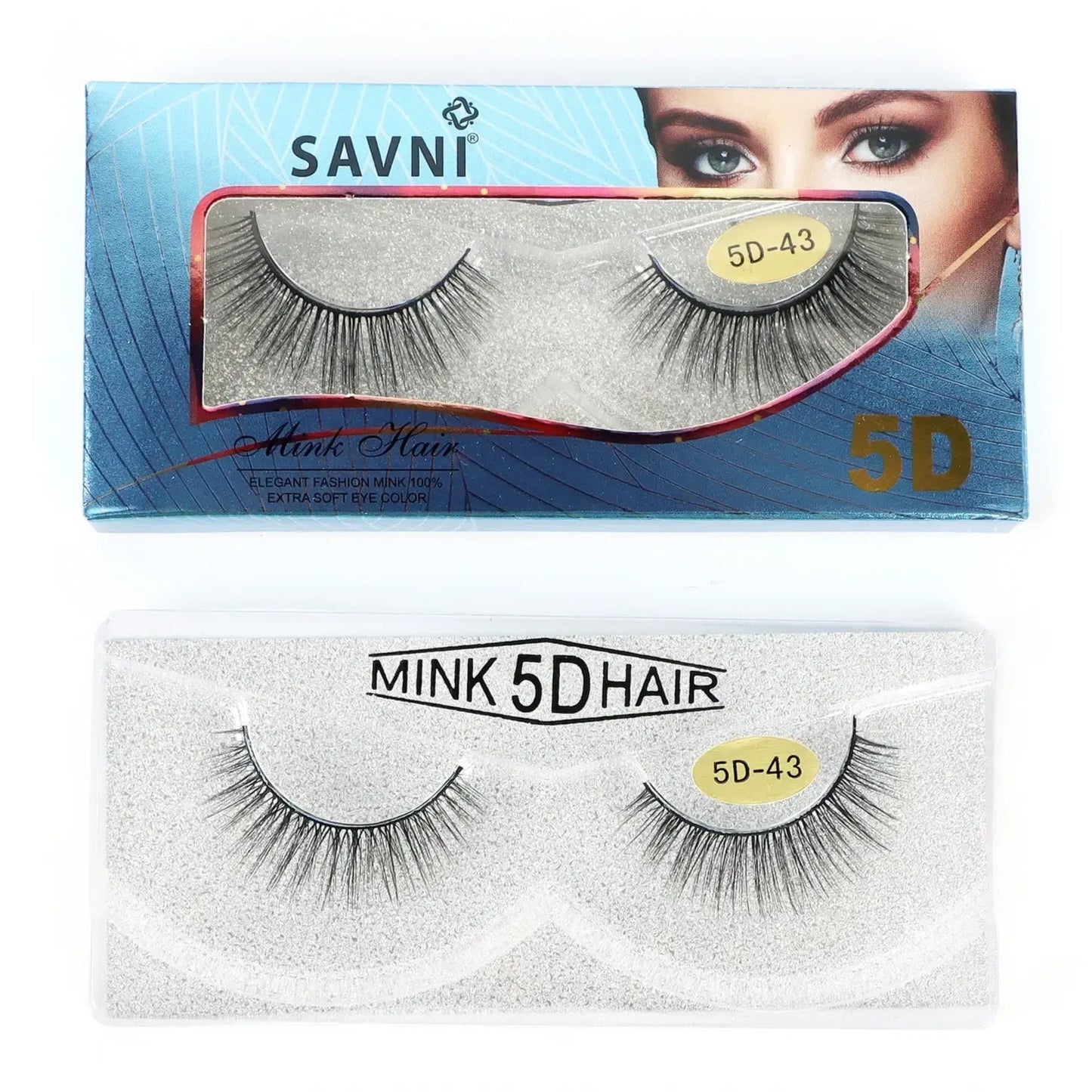 Savni 5D Professional Temporary Mink Hair Eyelash Extension 10 pairs Model 5D-43