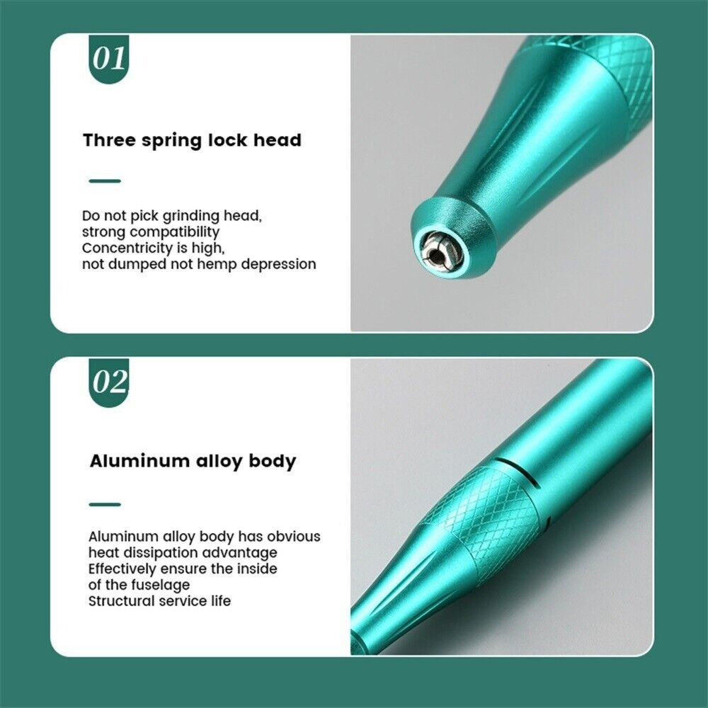 35000 RPM Electric Nail Drill File Pro Rechargeable Portable Manicure Machine