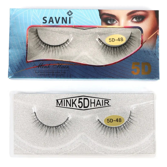 Savni 5D Professional Temporary Mink Hair Eyelash Extension 10 pairs Model 5D-48