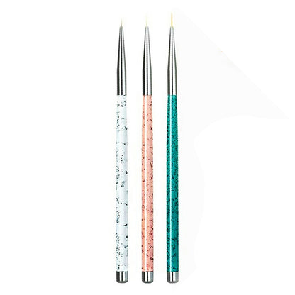 0-00-000 Detailing Art Brush, Multicolor Handle - Set of 3