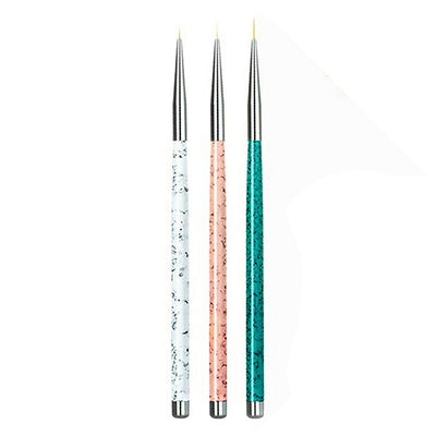 0-00-000 Detailing Art Brush, Multicolor Handle - Set of 3