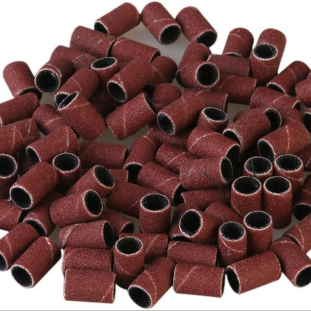 Sandpaper Sanding Nail Drill Bits - Pack of 50, Mix Grit