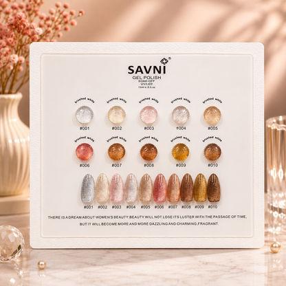 Savni UV Gel Polish Kit Set Of 10 PCS, 15ml Each, Cat Eye, Model-A10