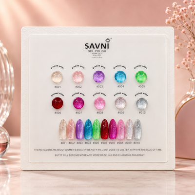 Savni UV Gel Polish Kit Set 10 PCS, 15ml Each, Cat Eye, Model-A11