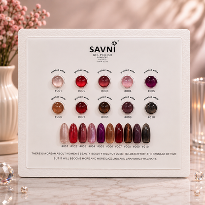 Savni UV Gel Polish Kit Set Of 10 PCS, 15ml Each, Cat Eye, Model-A12