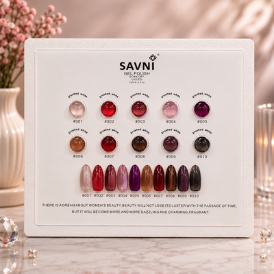 Savni UV Gel Polish Kit Set Of 10 PCS, 15ml Each, Cat Eye, Model-A12