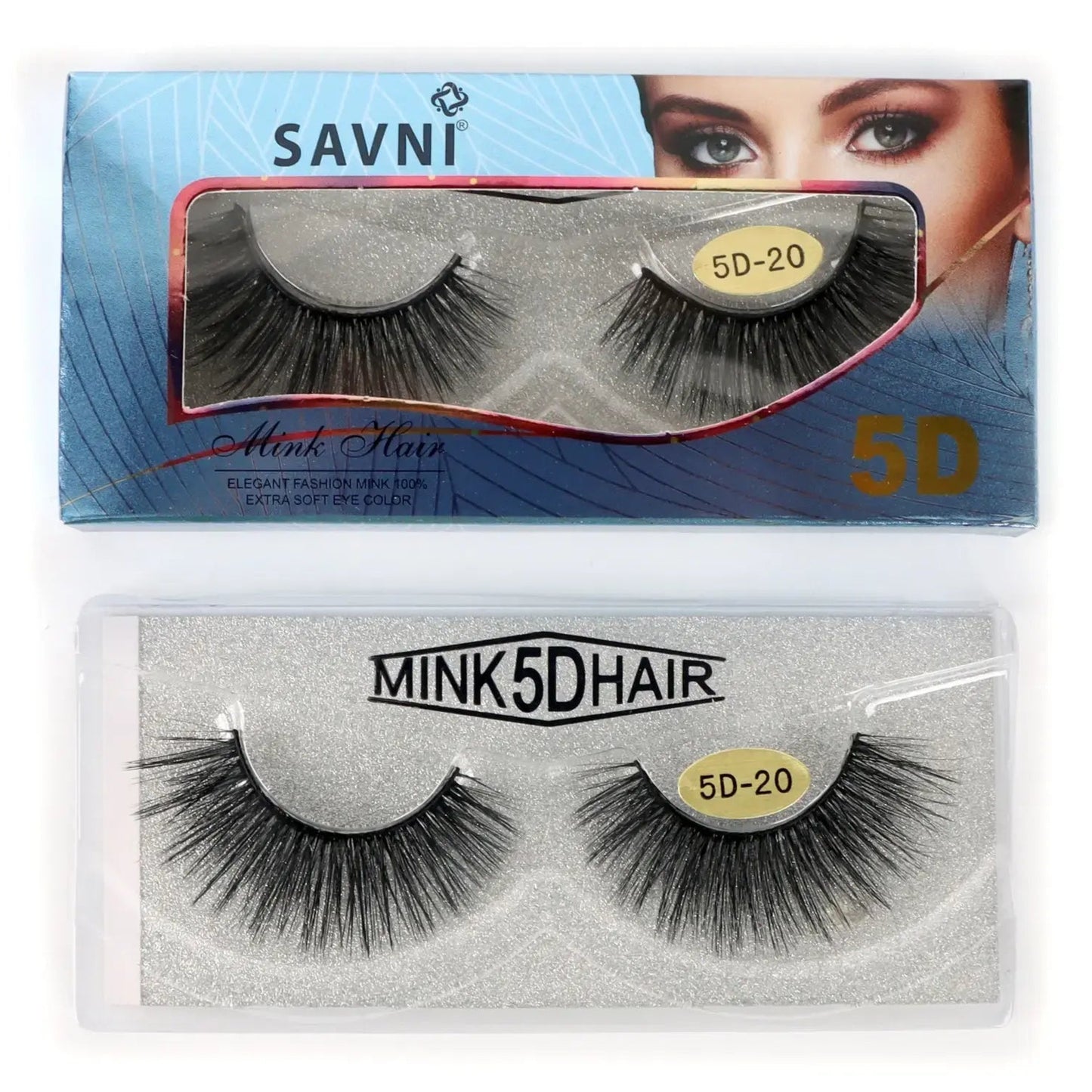 Savni 5D Professional Temporary Mink Hair Eyelash Extension 10 pairs Model 5D-20